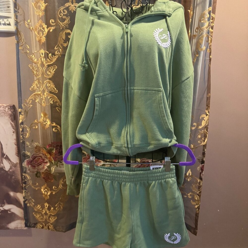PINK Victoria's Secret shorts and hoodie set ~ XS/M